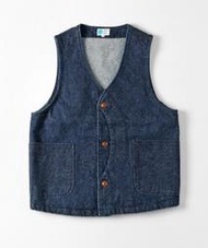 -即將完售-【Japan Blue Jeans】香蕉纖維混紡丹寧背心/12.5oz/ Banana Denim Vest