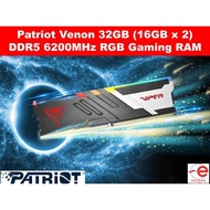 Patriot Venon 32GB (16GB x 2) DDR5 6200MHz RGB Gaming RAM