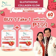 NATURE GLOW Glutathione Collagen Glow Gummies Original Anti-Aging Whitening Skin 60 Collagen Gummies