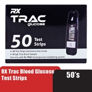 Rx Trac Glucose Test Strip 50's Glucometer Blood Test Strip Kencing Manis Test Strip HMS Healthstore
