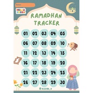 Ramadhan Tracker | Fasting Calendar | Ramadan Calendar | Ramadan Fasting