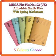 【Ready Stock】(PROMO) MEGA Flat File No.102 (UK) Affordable Manila Files With Spring Mechanism