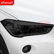 For BMW X1 F48 2015-On 2020 2 Pcs Car Headlight Tint Black Protective Film Vinyl Protection Transparent TPU Sticker Accessories