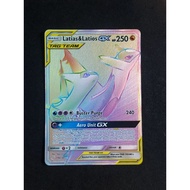 Pokemon latias latios tag team gx hyper rare rainbow team up card
