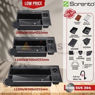 [Kingsman] SORENTO Undermount Topmount Honeycomb Stainless Steel 304 Single Bowl Kitchen Sink Dapur 