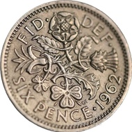 British 6 Pence Lucky Coin Wedding Coin Foreign Coin Coin Collection Random Year 24/00 * 03//