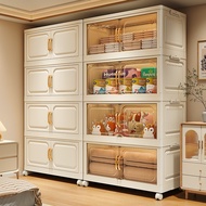 Storage Box Cabinet Organizer 50-80cm Multipurpose Foldable Storage Box Kitchen Double Storage Cabin