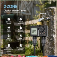 Automatic Irrigation Timer Rechargeable Sprinkler Timer Brass Inlet Programmable Irrigation Water Ti