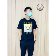 [Huang-RL] Invoice Guess Classic Big Logo Adult Version Short Sleeve T-Shirt T Hot Stamping Black 80