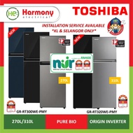 TOSHIBA  270L/310L 2 Doors Inverter Fridge GR-RT300WE-PMY / GR-RT320WE-PMY Refrigerator Peti Ais