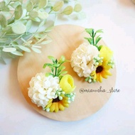 [Brooch] Hijab Brooch Chest Brooch/ Chest Corsage/ Chest flower/ for women made of silk fabric