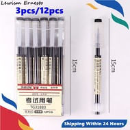 LE 3PCS/12PCS MUJI Style Japanese Gel Pen 0.5mm Black Pen School Office Student Writing Stationery Supplies