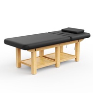 Wood Wide Stationary Massage Table for Treatment Table Physical Therapy Table Spa Facial Bed, PU Lea