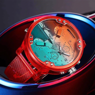 DZ7333 Trong Suốt Mặt Lớn Đôi Phong Trào Nam Đồng Hồ Đeo Tay Thạch Anh Hợp Thời Trang Phong Cách Âu 