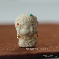 Mammoth Green Tara Natural Pendant White Ivory Baby Buddha Small Accessories Toot Mouth DIY Green Ta