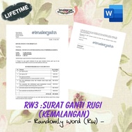RW3 : Surat Ganti Rugi (Kemalangan) (Microsoft Word) - IKN 💻📝