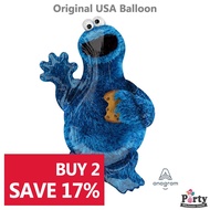 [SG SELLER] Sesame Street Cookie Monster Foil Balloon 31inch