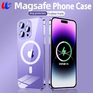 SGP Hybrid Magnetic Magsafe Phone Case for iPhone 15 Pro Max iPhone 14 Pro Max iPhone 15 14 plus 13 12 11 14Promax 15 Pro Max 15 Plus Casing Anti-drop Transparent TPU Cover Support Wireless Charging