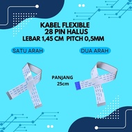 FLEXIBLE CABLE 28 PIN SMOOTH 0.5MM WIDTH 1.45CM LENGTH 5CM TO 50CM ONE WAY AND TWO DIRECTION