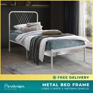 Single / Queen Bed Metal Frame Durable Sturdy Design Bed Product Malaysia - CAMILA