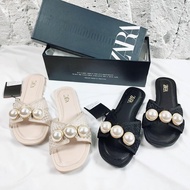 Zara Flat Triple Pearl sandal - Zara flat sandal diamond