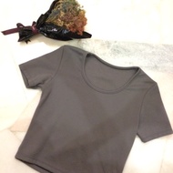 Grey Crop Top
