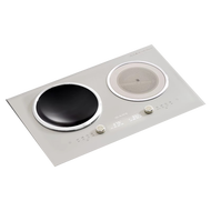 เตาไฟฟ้าฝังตัวแบบเซรามิค 2 หัวเตาเว้า 3500W