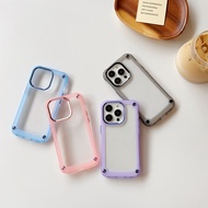 Fashion Shockproof Cover For iPhone 7 8 Plus XR XS 11 12 13 Pro Max Case Acrylic Clear Back Cover