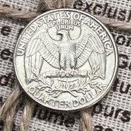 529010Readystock Genuine Coins American Washington Eagles 25 US Cents 24mm America Foreign Currency 