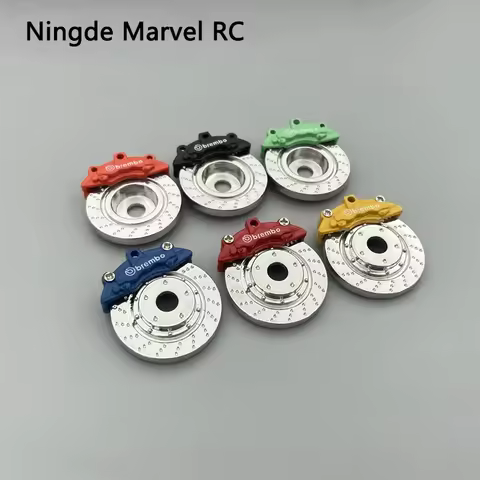 4 Pcs Metal Brake Disc Caliper Suitable for WPL D12 MN99 MN90 WPL C24 C34 RC Car Tire Modification U