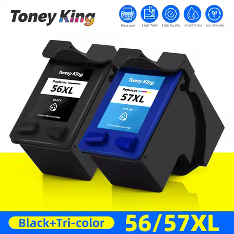 Compatible For HP56 57 Refillable Ink Cartridge for HP 56 57 XL PSC 4200 1110 1205 1210 1215 1219 13