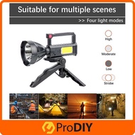 LED Powerful Flashlight Portable XHP50 XHP90 Torch USB Rechargeable Searchlight Waterproof Spotlight