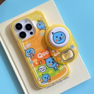 Qoo 2-in-1 Cute Cartoon Shockproof Phone Case for iPhone 17 Pro Max 15 Pro 14 13 Pro Max