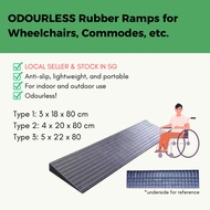 ODOURLESS Rubber Ramps for Wheelchairs, Commodes, etc.