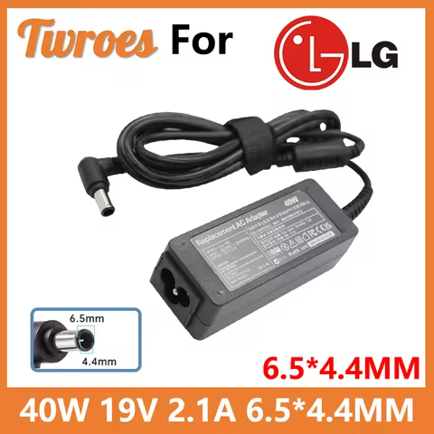 AC Adapter LG Charger 19V 2.1A 6.5x4.4 for LG Monitor 23" 32" 27" 24" 22" 20" 19" LED LCD HD TV LCAP