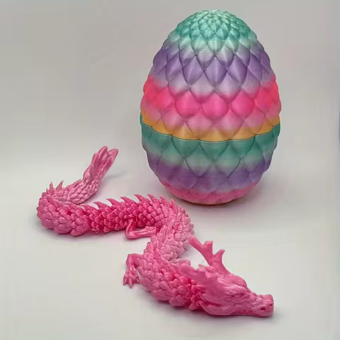 6.5CM Dragon Scale Egg+15CM Dragon New 3D Printing Dragon Flying Dragon Rotating Articulated Wing Dr