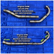 LC135 Exhaust Manifold 32x35mm 35x38mm 32mm 35mm 38mm 51mm AHM NLK Tembak Bulan Cutting V1 V2 V3 V4 