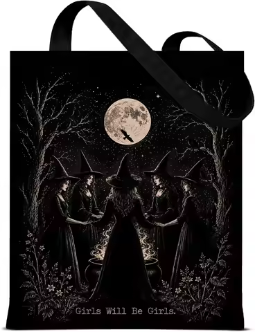 Canvas Tote Bag Man Reusable Cotton Tote Shopping Bag Halloween Canvas Tote Bag Women Gothic Tote Ba