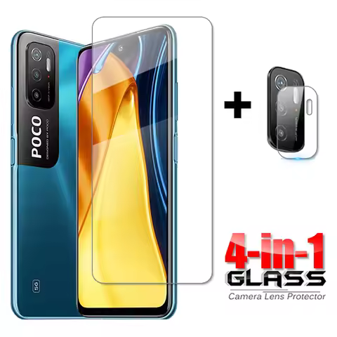 Glass on Poco M3 Pro 5G Full Clear Tempered Glass For Xiaomi Poco M3 Pro 5G Camera Screen Protector 