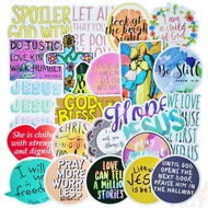 50Pcs/Set ❉ Bible Phrase Series 02 Classical Wisdom Words Stickers ❉ Fashion DIY Waterproof Decals Doodle Stickers