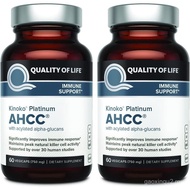 Premium AHCC Kinoko Platinum Supplement for Quality of Life – 750mg AHCC – 60 Vegetable Capsules Boo