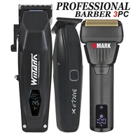 Professional electric hair clipper barbers 3PC set WMARK NG-125 BRDCLIP FA-1981 NG-7982 Hair trimmer