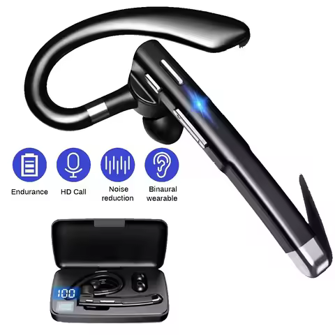 New YYK520 Wireless Headset with Charging Case Business Ear-mounted Bluetooth V5.3 Hands-free Call N