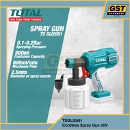 Total TSGLI2001 Heavy Duty Electric Spray Paint Gun Full Set Portable Cordless Paint Sprayer 喷漆枪电动
