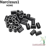 NARCISSUS 100Pcs Plastic Standoff, 4.2mm/ 0.17 Inch 7mm/ 0.28 Inch Round Spacer Washer, Non-conductive Black 10mm/ 0.39 Inch Round for  Printer TV