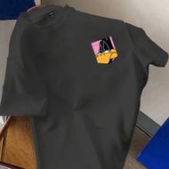 Men's Funny Cartoon Duffy Duck Faux Pocket Print Short Sleeve T-Shirt