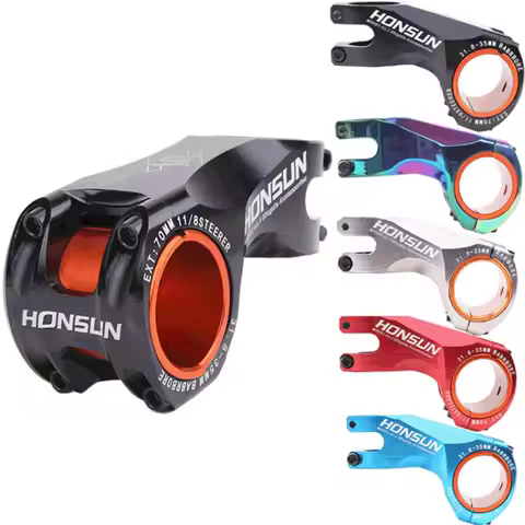 70mm Short XC Mountain Bike Handlebar Stem CNC Aluminum -17 Degree 31.8 35mm Bar Clamp Bicycle Acces