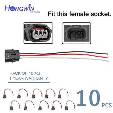 Connector Plug Harness 3Pin Ignition Coil For Acura TL TSX RL Honda Fit Accord Civic 30520-R40-007 3