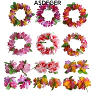 ASDFGER 6PCS Hawaiian Head Ring, Colorful Party Supplies Hawaiian Wreath, Hot Costume Bracelet Aloha
