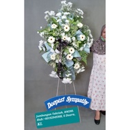 Funeral flowers on one tier stand